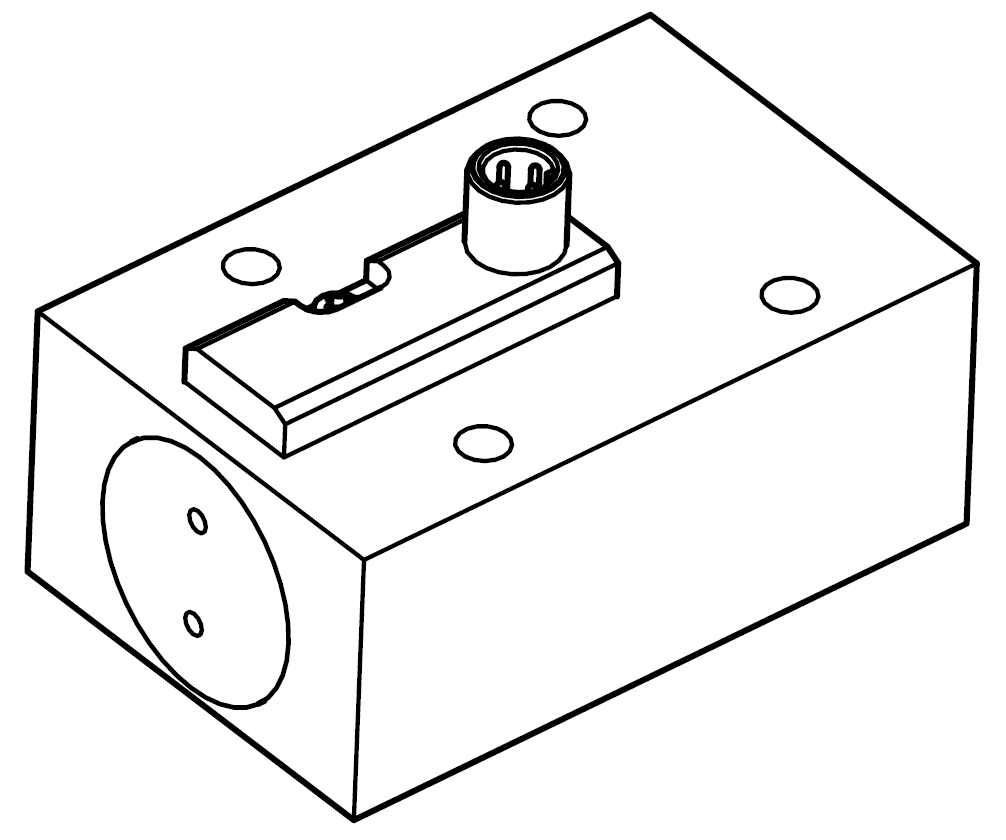 Sketch of the oil flow switch part no. 347 509 01 (cannot be ordered individually)