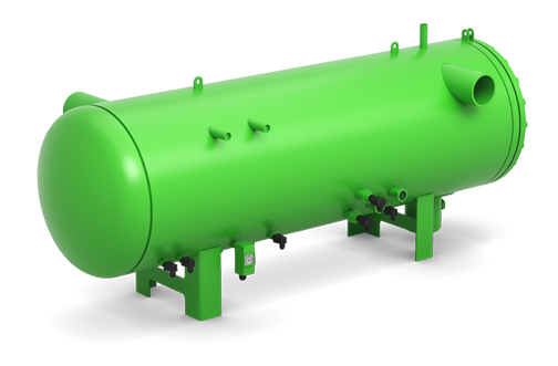 Example: horizontal combined oil separator OAHC65051A for R717