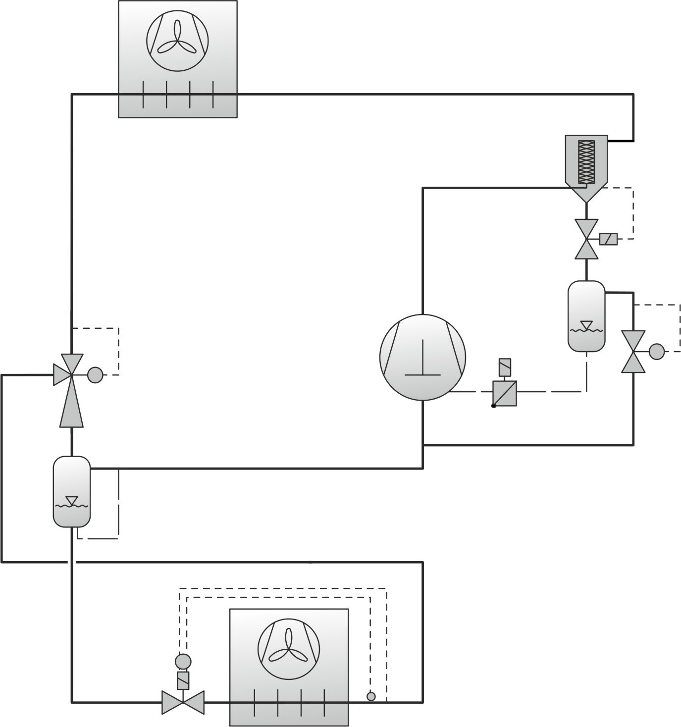 System design A: Standard ejector system (simplified representation)