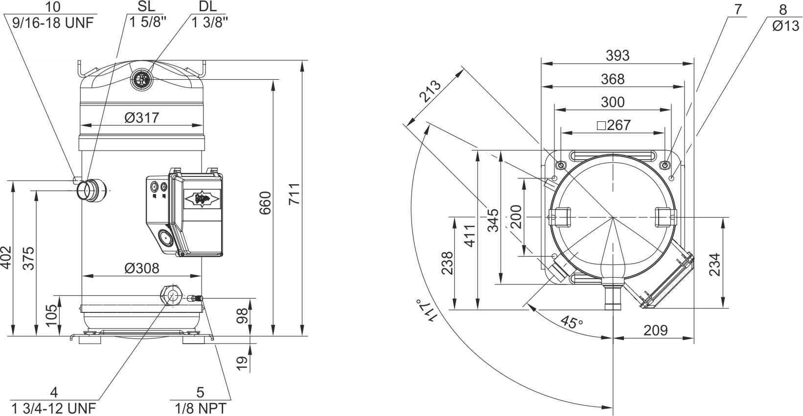 Maßzeichnungen ORBIT FIT: GED80295 .. GED80485