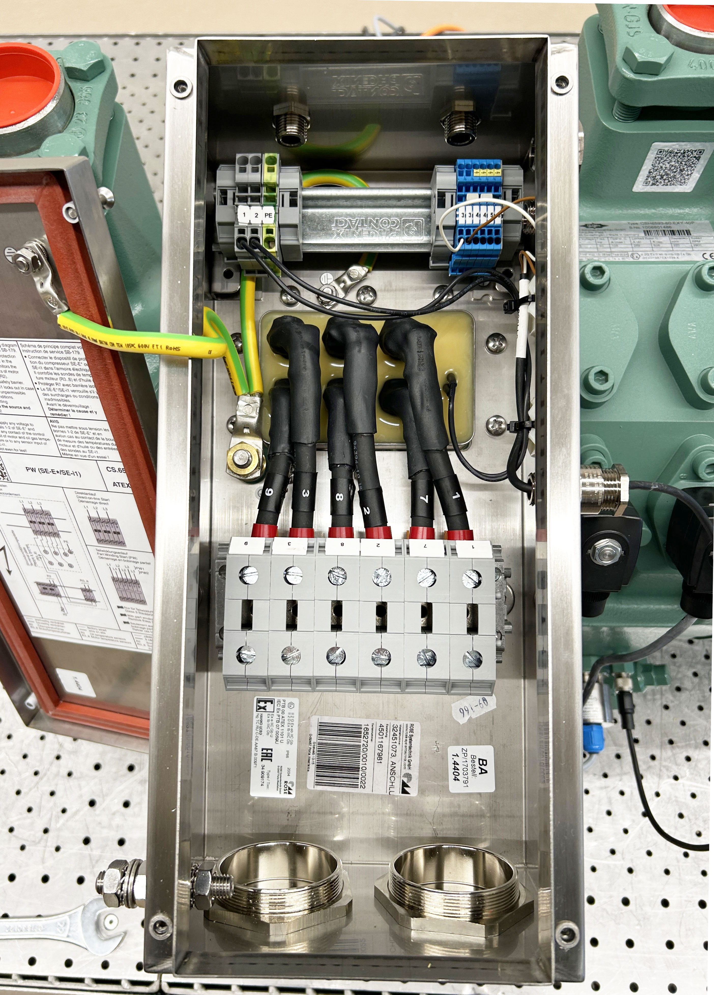 Mount new terminal box