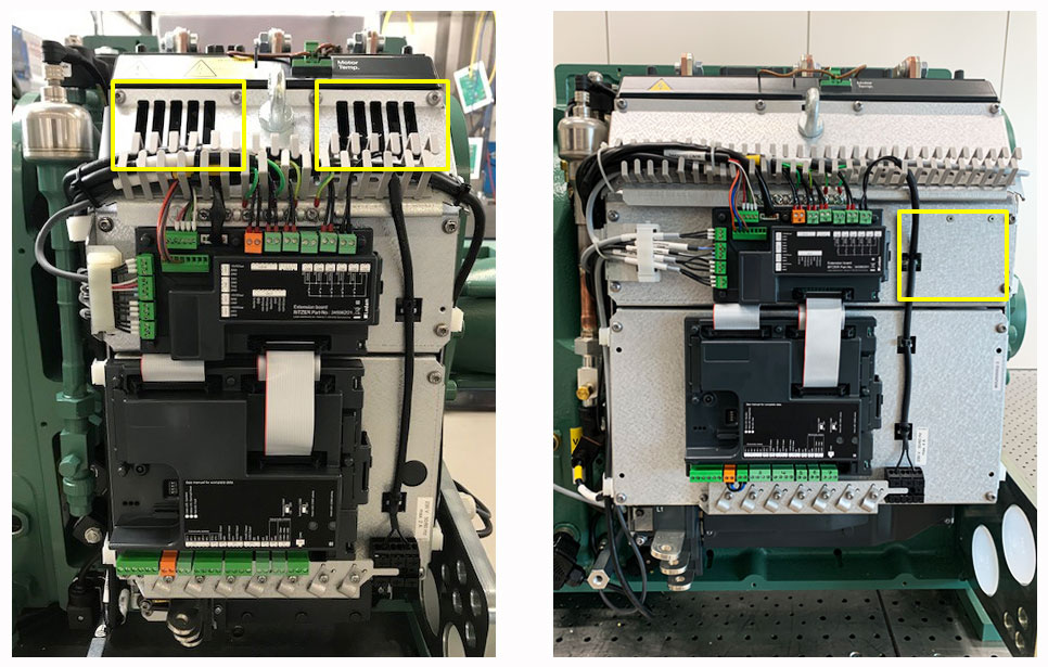 CSV.2 (links): 2 Ventilatoren, CSV.3 (rechts): 1 Ventilator