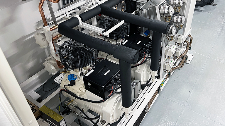 BITZER reciprocating compressors installed in a system