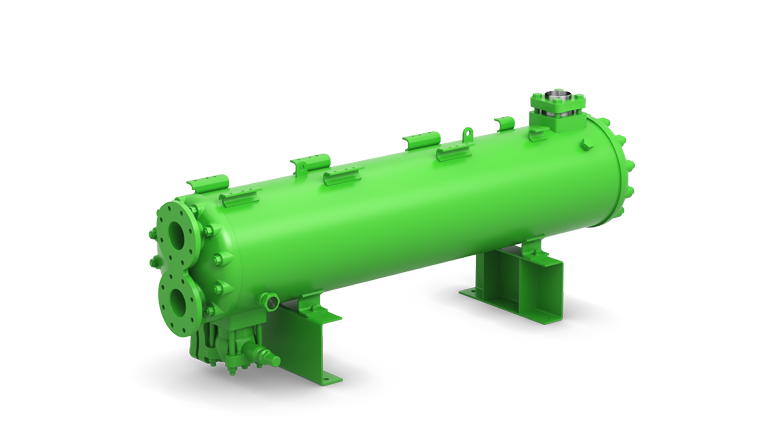 
Water-cooled condensers from the P series in seawater-resistant design
